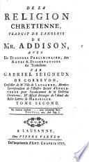 De la religion chretienne trad. de l'anglois, ... Vol. 1.2