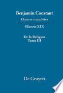 De la Religion, considérée dans sa source, ses formes et ses développements