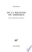 De la religion en Amérique