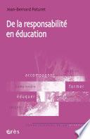 De la responsabilité en éducation