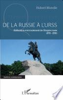 De la Russie à l'URSS