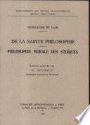 De la sainte philosophie