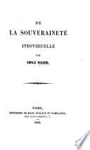 De la Souveraineté individuelle