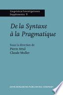 De la syntaxe à la pragmatique