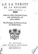 De la verite de la religion chrestienne