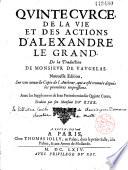 De la vie et des actions d'Alexandre le Grand de la traduction de Mr de Vaugelas