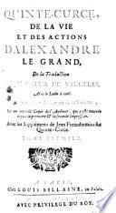 De la vie et des actions d'Alexandre le Grand
