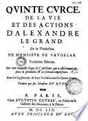 De la vie et des actions d'Alexandre le Grand
