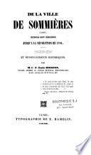 De la ville de Sommières (Gard) depuis son origine jusqu'à la Révolution de 1789