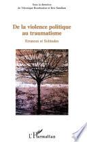 De la violence politique au traumatisme