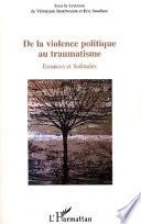De la violence politique au traumatisme