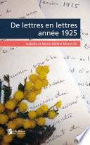De lettres en lettres année 1925