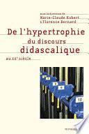 De l’hypertrophie du discours didascalique au XXe siècle