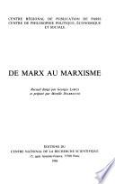 De Marx au marxisme