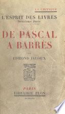 De Pascal à Barrès