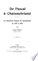 De Pascal à Chateaubriand