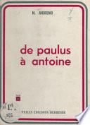De Paulus à Antoine