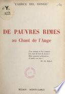 De pauvres rimes au Chant de l'ange