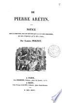 De Pierre Arétin, notice sur sa fortune