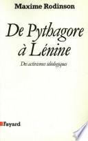 De Pythagore à Lénine