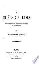 De Québec à Lima