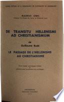 De transitu Hellenismi ad Christianismum, de Guillaume Budé