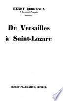 De Versailles à Saint-Lazare