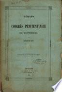 Débats du congrès pénitentiaire de Francfort sur le Main [1846] et de Bruxelles [1847]