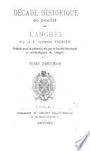 Décade historique du diocèse de Langres