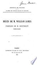 Décès de M.William James