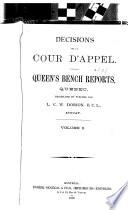 Décisions de la cour d'appel