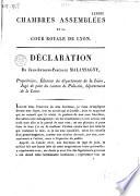 Déclaration de Jean-Antoine-Pancrace Malassagny, propriétaire, électeur du département de la Loire...