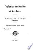 Décret de la Sacrée-Congrégation des Religieux du 3 février 1913 sur les confessions des Moniales et des Soeurs