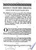 Deduction des droits incontestables