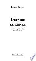 Défaire le genre