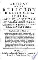 Defense de la Religion reformée
