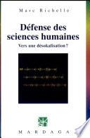 Défense des sciences humaines