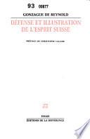 Défense et illustration de l'esprit suisse