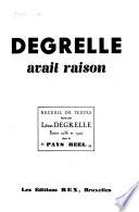 Degrelle avait raison