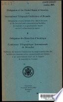 Delegation of the United States of America to the International Telegraph Conference of Brussels