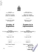 Délibération Du Comité Mixte Permanent D'examen de la Réglementation