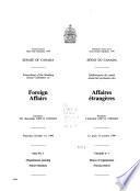 Délibérations du comité sénatorial permanent des affaires étrangères