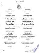 Délibérations Du Comité Sénatorial Permanent Des Affaires Sociales, Des Sciences Et de la Technologie