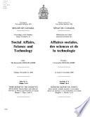 Délibérations Du Comité Sénatorial Permanent Des Affaires Sociales, Des Sciences Et de la Technologie