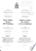 Délibérations Du Comité Sénatorial Permanent Des Affaires Sociales, Des Sciences Et de la Technologie