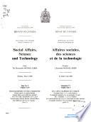Délibérations Du Comité Sénatorial Permanent Des Affaires Sociales, Des Sciences Et de la Technologie