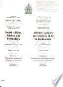 Délibérations Du Comité Sénatorial Permanent Des Affaires Sociales, Des Sciences Et de la Technologie