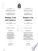 Délibérations Du Comité Sénatorial Permanent Des Banques Et Du Commerce
