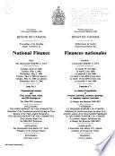 Délibérations Du Comité Senatorial Permanent Des Finance Nationales