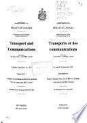 Délibérations Du Comité Sénatorial Permanent Des Transports Et Des Communications